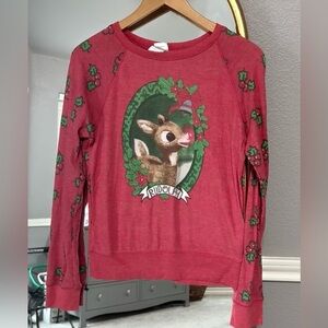 Rudolph the Red-Nosed Reindeer Christmas Holiday Sweatshirt Sweater Women’s S